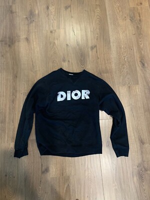 DIOR Daniel Arsham スウェット XXS ブラック DIOR SS20 Daniel Arsham Faded 3D Logo Print Black Crewneck