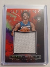 2022-23 Origins Basketball Wendell Moore Jr Jumbo Jersey RC /49 (RC, MEM)
