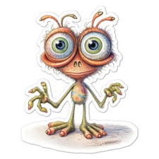 Cute Monster Vinyl Decal Sticker Indoor Outdoor 3 Sizes 9996 Cute Monster Vinyl Decal Sticker Indoor Outdoor 3 Sizes 9996