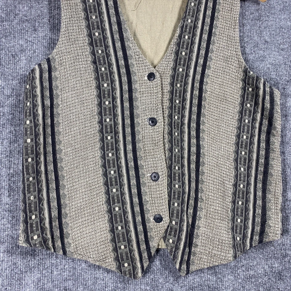 Chaleco Yessica Vintage Años 60 70 Mujer Talla Grande 100% Algodón Natural Hippie Boho Foto 3 de 4