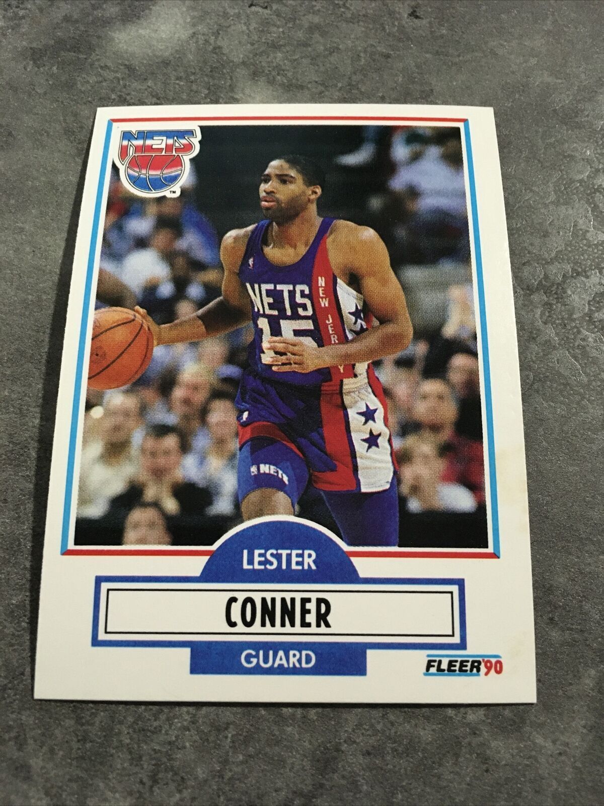 Lester Conner Nets 1990-91 Fleer #119