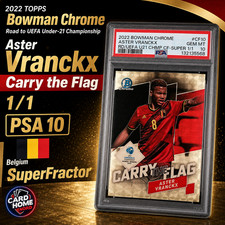 Marketplace image: Aster Vranckx 1/1 PSA 10 SuperFractor CF-10 - 2022 TOPPS Bowman Chrome