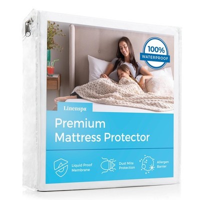 LEINENSPA Premium Matratzenschoner - Weiß - Queen Size - Queen, 