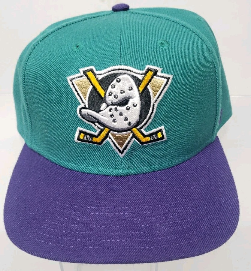 47 Anaheim Ducks Captain No Shot 2T Teal/Purple Adjustable