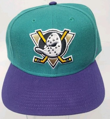 47 Anaheim Ducks Captain No Shot 2T Teal/Purple Adjustable