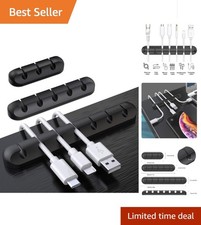 Silicone Cable Holder Clips - 3-Pack Self-Adhesive for Elegant Organization