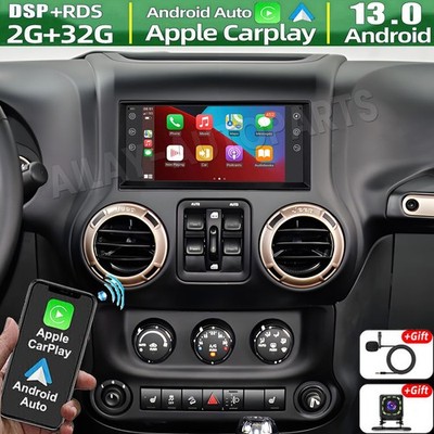 7'' Wireless Carplay For Jeep Wrangler 2007-2017 Android 13 Car Stereo Radio GPS