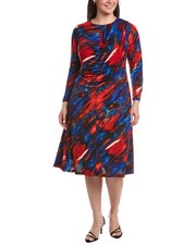 Tahari Asl Plus Printed Midi Dress Women's