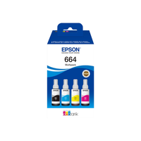 Epson Ecotank 664 4Er-Pack Schwarz Gelb Cyan Magenta Original NachfüLltinte