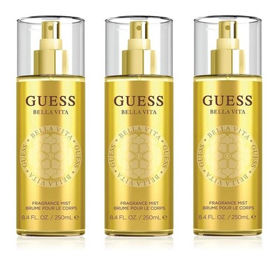 PACK OF 3 GUESS BELLA VITA Fragrance Mist Body Sp. for Women 8.4 oz 250 ml EACH
