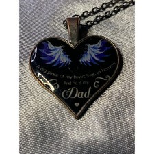 Father Heart Memorial Necklace