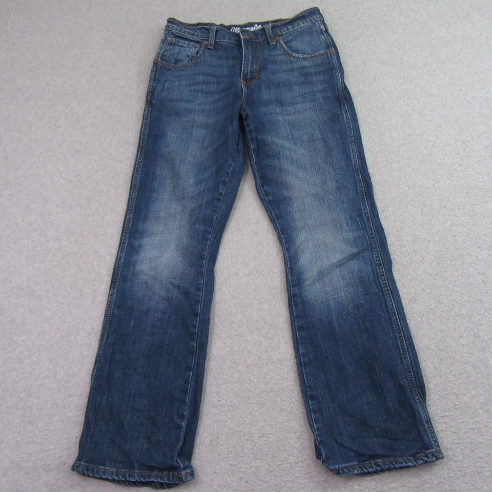 Jeans retro Wrangler para hombre 30 x 30 corte bota relajado lavado medio Foto 2 de 4