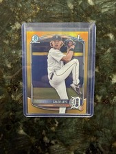 2025 Bowman Chrome Draft 1st Caleb Leys True Gold Refractor Tigers #44/50
