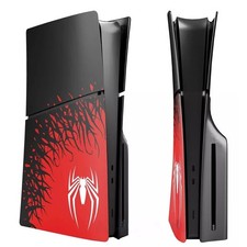 Cover Plates for PS5 Slim, ABS Faceplate Shell Covers - Spider Pattern Skin