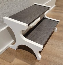 Pet Stairs: Cat Ramp For Any Litter Box - Multiple Wood  Color Options