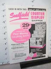 Saalfield 1960s coloring book comic display ad SPRINGTIME Easter bunny bear 53