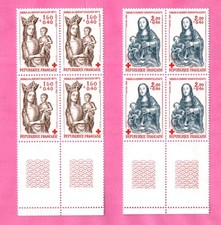 FRANCE - 1983 - YT2295/96**MNH - BdF - BLOC CROIX ROUGE de FEUILLE - COTE 10€