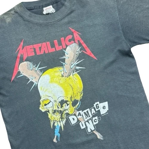 Metallica Damage Inc Pushhead Vintage T Shirt L Hantex 1980s vintage concert t-shirt, vintage, single stitch, B+ condition