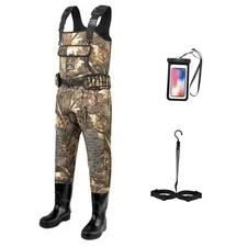 Fishing Waders for Men, Chest Waders with Boots Waterproof for M6/W8 Reed-grass