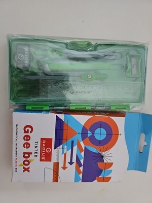 RADIUS Mathematical Instruments Box 9-teiliges Set Neu Grün 
