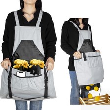 Gardening Apron, Garden Apron with Pocket for Harvesting Gardening Weeding, 1...