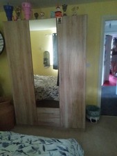 3door mirrored wardrobe with drawers