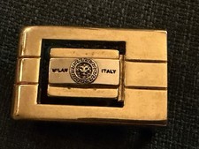 VERSACE Gold Silver Medusa Logo Metal Belt Buckle Made In Italy