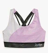 NEW Justice Strappy Back Sports Bra Girls size XL 16/18