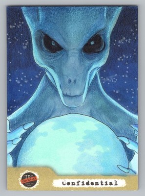 UFO: 2 Alien Archives. Stephane Leonardi Alien Sketch Card. 2025 Long Dog Cards