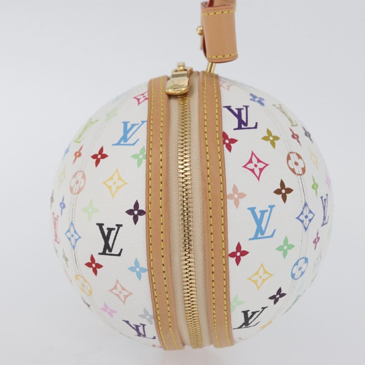 LOUIS VUITTON Monogram Multicolor LV x TM Rolling Bag White M13710 Auth 172562SM image 3