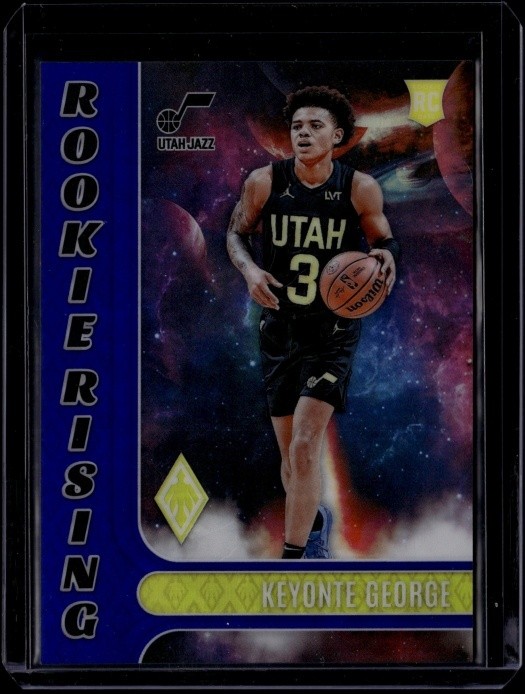 2023-24 Panini Phoenix Keyonte George #2 Rookie Rising Blue /25 RC Jazz