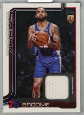 2025 TOPPS FLAGSHIP Johni Broome Patchi #FRO-JO RC Philadelphia 76ers