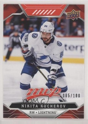 2019 Upper Deck MVP Red Script Leaderboard Achievements /100 Nikita Kucherov lt5
