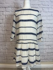 The English Factory Cottagecore Linen Blend Blend Drop Waist Dress Size Large