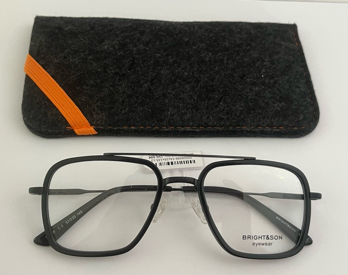 Lunette de vue homme Bright & Son BR488, monture optique rectangulaire pour verre correcteur