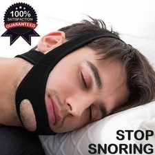 New Stop Snoring Chin Strap Anti Snore Sleep Apnea Belt Device Solution Jaw UK