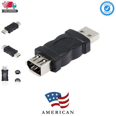 Firewire IEEE 1394 6 Pin Female to USB Male Adapter Convertor for Printer, Di...