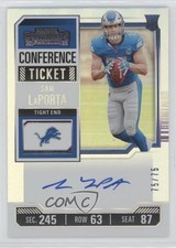2023 Panini Contenders Rookie RPS Conference Ticket 75/75 Sam LaPorta Auto 1k6o