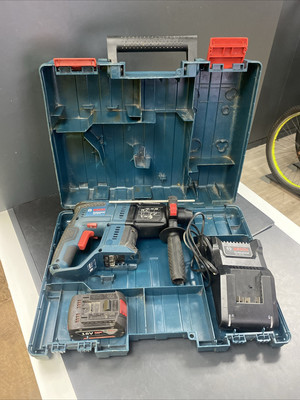 Bosch GBH 18V-21 Brushless 18V SDS+ Bohrhammer Bohrmaschine, 4,0Ah Akku, Ladegerät