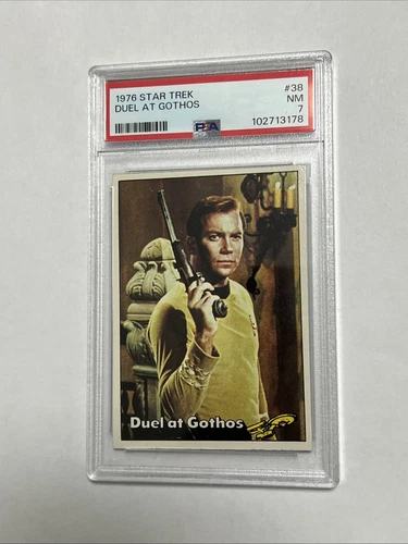 1976 Topps STAR TREK trading card #38 Duel at Gothos KIRK TOS GRADED PSA 7 NM