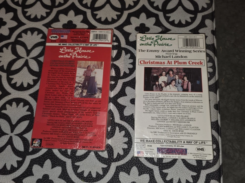 Lot Of 2 Sealed Vhs Tapes Little House On The Prarie Christmas At Plum Creek... Foto 3 de 4