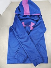 Under Armour Girls Youth Medium Storm Hoodie Blue And Purple Sweatshirt