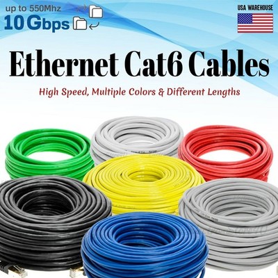 Ethernet Patch Cable Lan Network Internet Modem Router Xbox Ps3 Cord White 7'