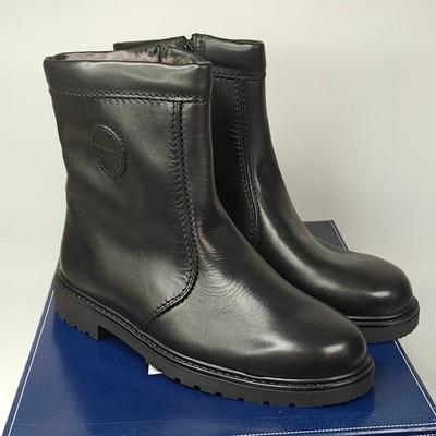 Fretz Fauso Alaska Black Leather Gore-Tex/Fur Zipper Moto Boot Men Size 7.5