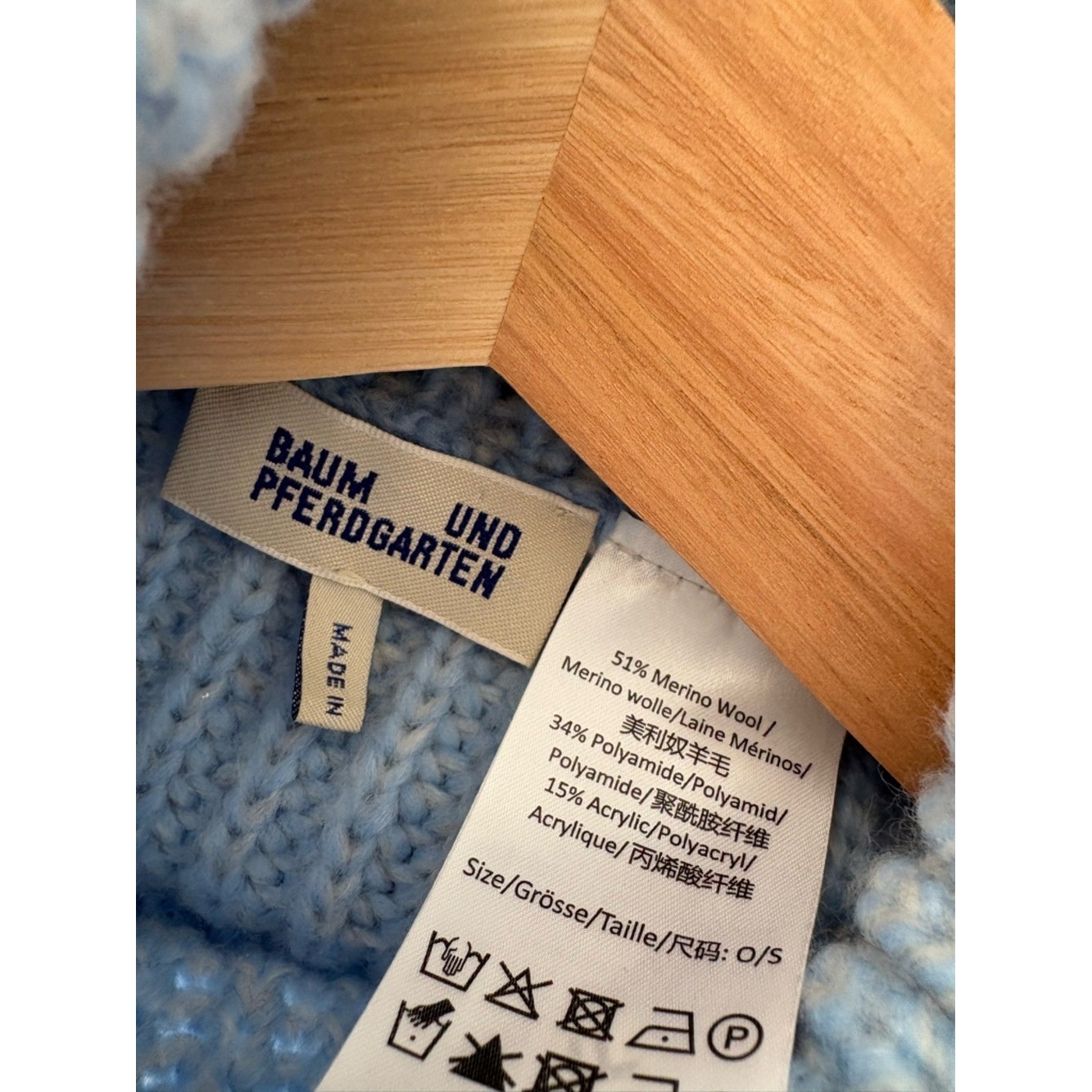 Baum Und Pferdgarten || Laura Open Tie Back Sweater Vest Dickey Turtleneck Blue image 6