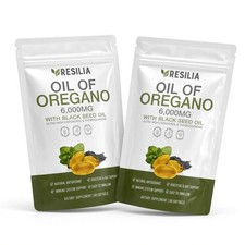 2-PCS   Resilia Oregano  Black Seed Oil Softgels   Immune  Gut Support