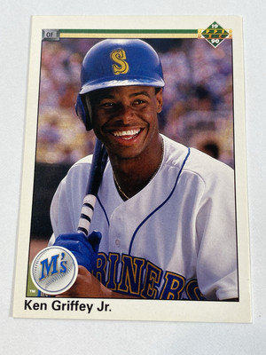 1990 UPPER DECK #156 KEN GRIFFEY JR TRIPLE ERROR VERSION Baseball