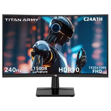 Titan 23.6inch Curved Gaming Monitor 240H,VA FHD 1080P 1500R,1ms MPRT Monitors
