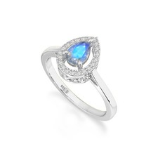 Natural Labradorite Solitaire Engagement Rings for Women Silver,Gold Vermeil 