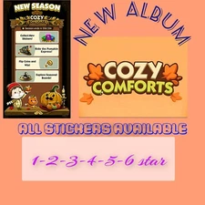 MOGO ALL 1-2-3-4-5-6 Star Available Sticker Go :- Cozy Comforts album MONO_POLY